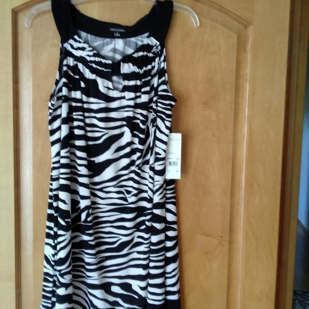Notations Animal Print Dress Size M
